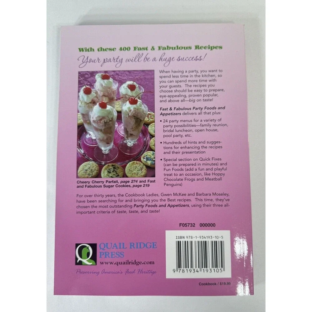 Best of the Best Fast & Fabulous Party Foods and Appetizers Cookbook McKee 2008